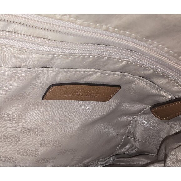 MICHAEL KORS MEGAN BROWN PEBBLED LEATHER TASSEL CROSSBODY OR SHOULDER BAG - Picture 7 of 11